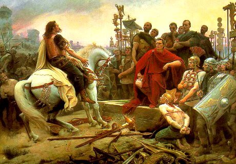 Cæsar modtager gallernes overgivelse