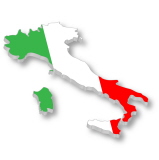 Kort over Italien