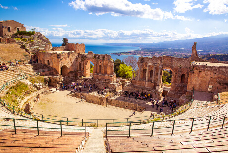Det græske teater – seværdighed nr. 1 i Taormina Det græske teater – seværdighed nr. 1 i Taormina