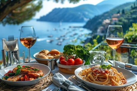 Italiensk mad, der får tænderne til at løbe i vand Italiensk mad, der får tænderne til at løbe i vand