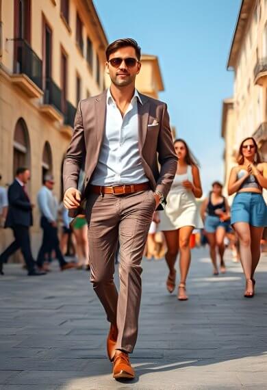 Modebevidst italiensk mand